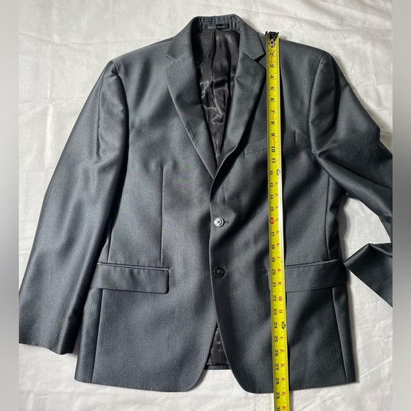 Calvin Klein Gray 2 piece Suit set 40S mens dress pants size 36x30 - Picture 3 of 12